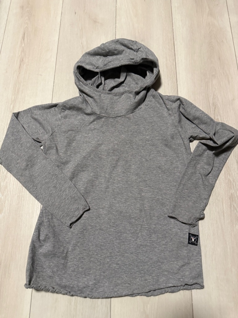 Nununu Kid’s Gray Hooded Lightweight hoodie (with turtle neck attached) #3